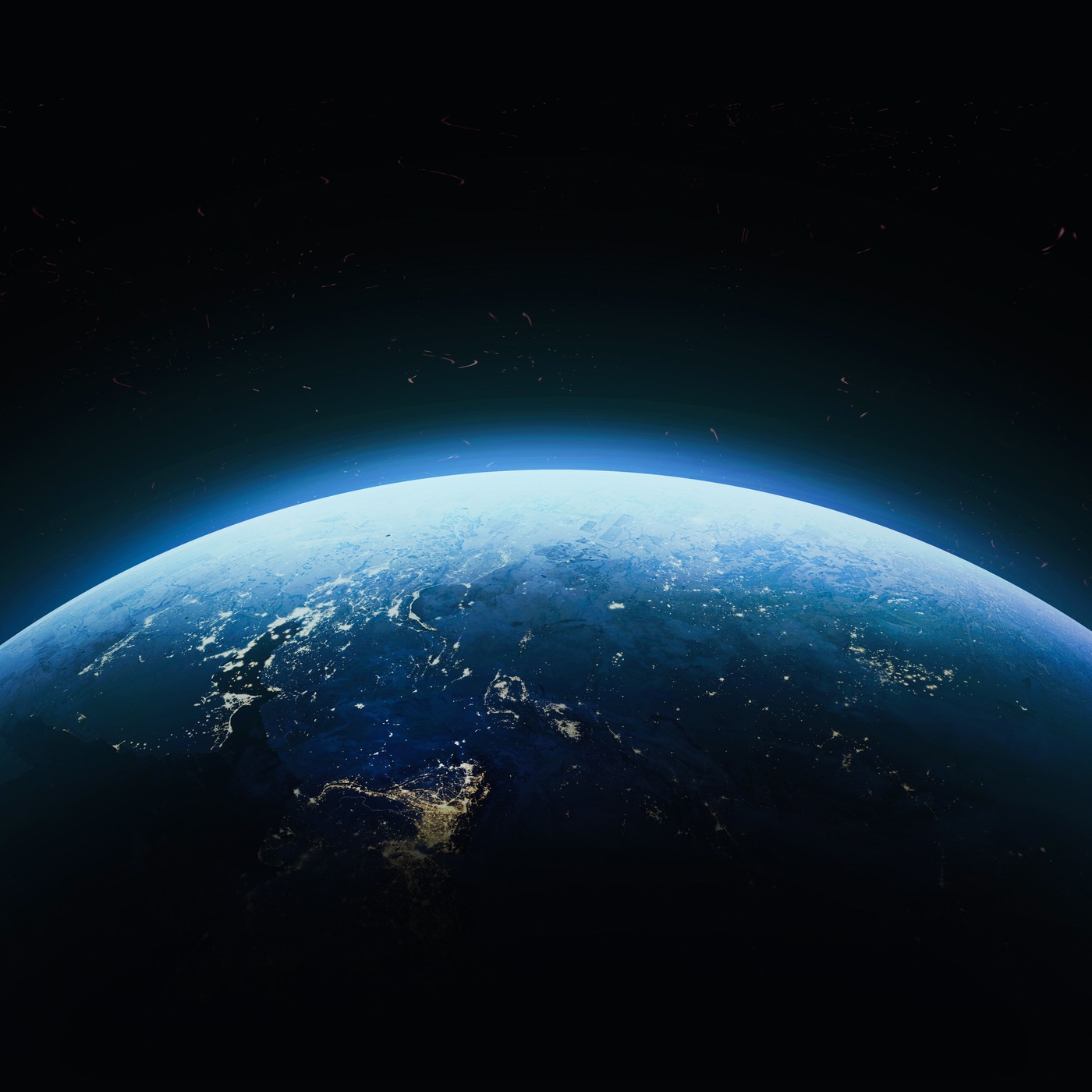 Planeten jorden i rymden.